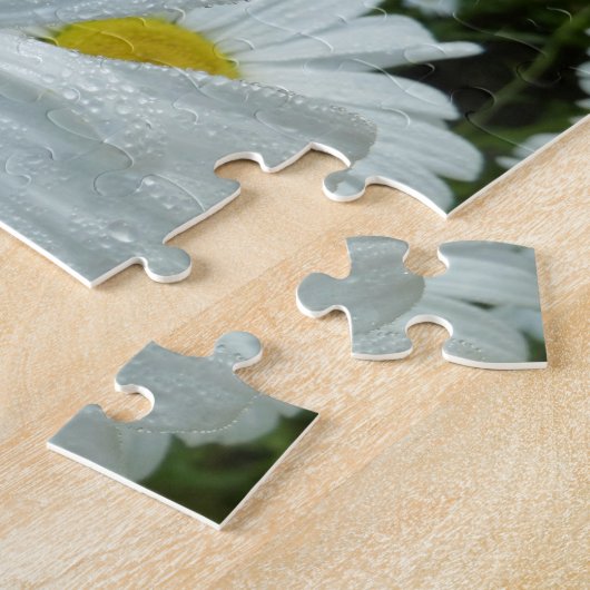 Raindrops über Daisy I Wildblume Floral Puzzle (Seite)