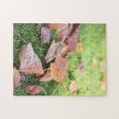 Raindrops über den Autumn Leaves Regent's Park Lon Puzzle (Horizontal)