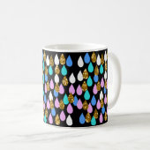 Raindrops und Gold-Glitzer Kaffeetasse (VorderseiteRechts)