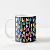 Raindrops und Gold-Glitzer Kaffeetasse (Links)