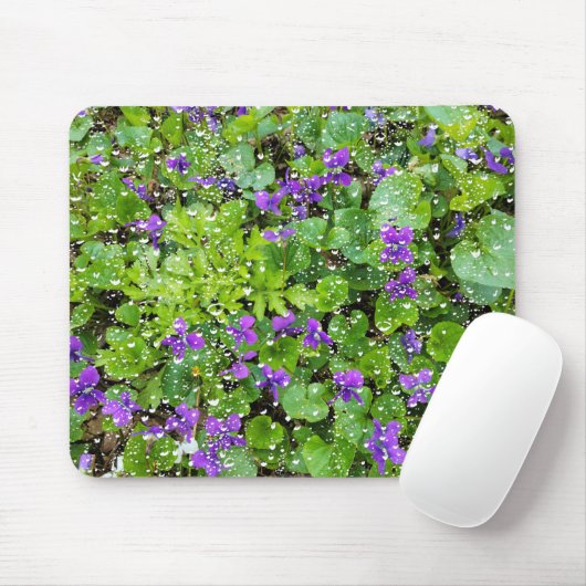 Raindrops und Violets-Maus Pad Mousepad (Mit Mouse)