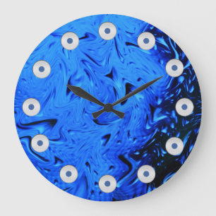 Raindrops von Shirley Taylor Große Wanduhr