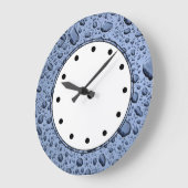 Raindrops Wall-Uhren Große Wanduhr (Winkel)