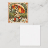 Raindrops & Warme Wünsche: Kangaroo Mitteilungskarte (Vorne/Hinten)