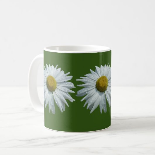 Raindrops zur Daisy-II-Wildblume Kaffeetasse (Vorderseite Links)