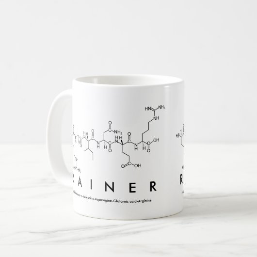 Rainer Peptidname Tasse (Vorderseite Links)