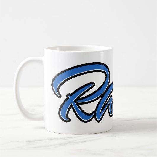 Rainer Vorname Name blue Tasse Kaffeetasse (Links)