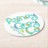 RAINEY GRAY + CO [Logo 6] Runder Pappuntersetzer (Angewinkelt)
