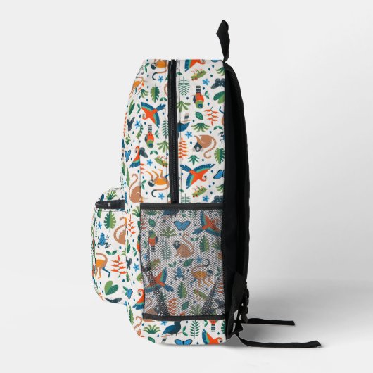 Rainforest Animal Pattern Bedruckter Rucksack (Rechts)