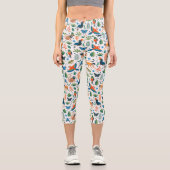 Rainforest Animal Pattern Capri Leggings (Vorderseite)