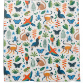 Rainforest Animal Pattern Duschvorhang (Vorderseite)
