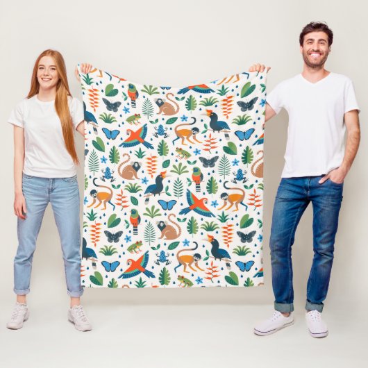 Rainforest Animal Pattern Fleecedecke (Beispiel)