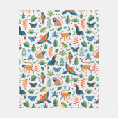 Rainforest Animal Pattern Fleecedecke (Vorderseite)