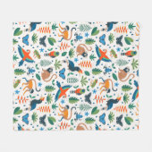 Rainforest Animal Pattern Fleecedecke (Vorderseite (Horizontal))