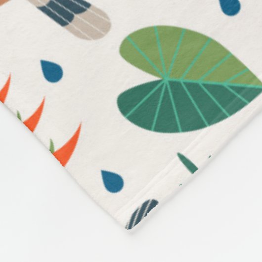 Rainforest Animal Pattern Fleecedecke (Ecke)