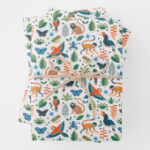 Rainforest Animal Pattern Geschenkpapier Set (Beispiel)
