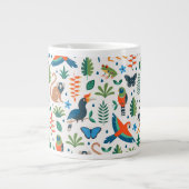 Rainforest Animal Pattern Jumbo-Tasse (Vorderseite)