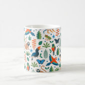 Rainforest Animal Pattern Kaffeetasse (Mittel)