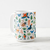 Rainforest Animal Pattern Kaffeetasse (Vorderseite Links)