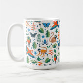 Rainforest Animal Pattern Kaffeetasse (Links)