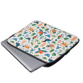 Rainforest Animal Pattern Laptopschutzhülle (Vorne Knopf)