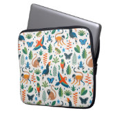 Rainforest Animal Pattern Laptopschutzhülle (Vorderseite Links)