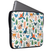 Rainforest Animal Pattern Laptopschutzhülle (Vorne Rechts)