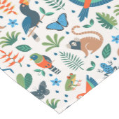 Rainforest Animal Pattern Mittelgroßer Tischläufer (Ecke)