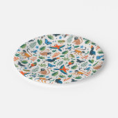 Rainforest Animal Pattern Pappteller (Schrägansicht)
