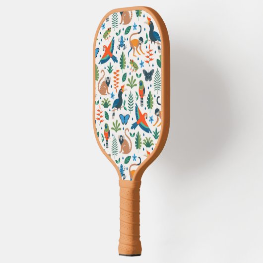 Rainforest Animal Pattern Pickleball Schläger (Links)