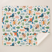 Rainforest Animal Pattern Sherpadecke (Vorderseite (Horizontal))