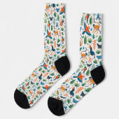 Rainforest Animal Pattern Socken (Linkes Detail)