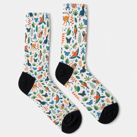 Rainforest Animal Pattern Socken (Rechts)