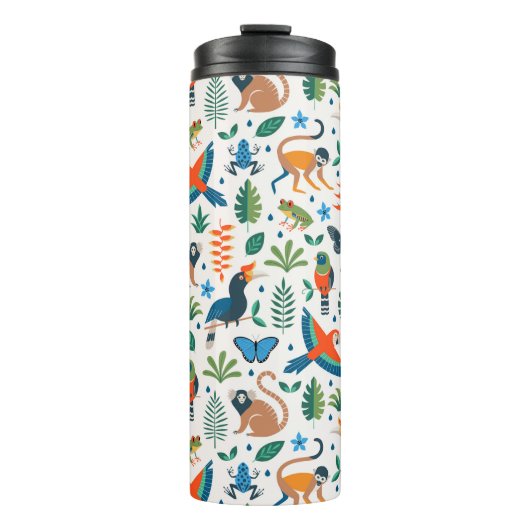 Rainforest Animal Pattern Thermosbecher (Vorderseite)