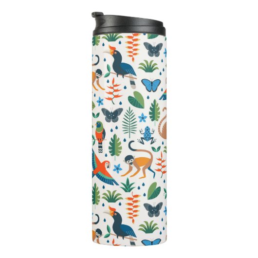 Rainforest Animal Pattern Thermosbecher (Nach rechts gedreht)