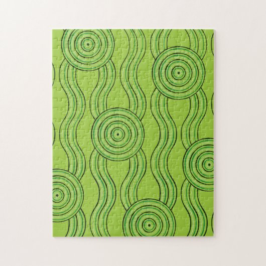 Rainforest Australian Dreamtime River Pattern Puzzle (Vertikal)