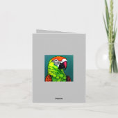 Rainforest Beauty: Exotic Wild Parrot Dankeskarte (Rückseite)