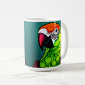 Rainforest Beauty: Exotic Wild Parrot Kaffeetasse (VorderseiteRechts)