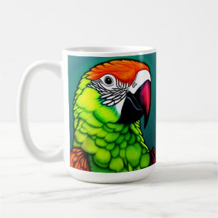 Rainforest Beauty: Exotic Wild Parrot Kaffeetasse