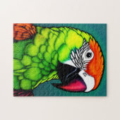 Rainforest Beauty: Exotic Wild Parrot Puzzle (Horizontal)