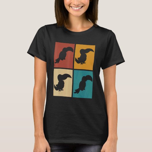Rainforest Bird Tropical Animal Pop Toucan T-Shirt (Vorderseite)