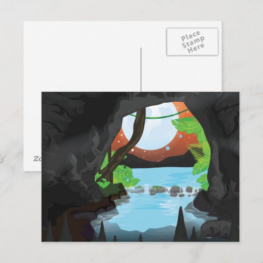 Rainforest Cave Postkarte (Vorne/Hinten)