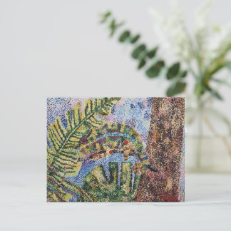 Rainforest Chameleon Painted Postcard Postkarte