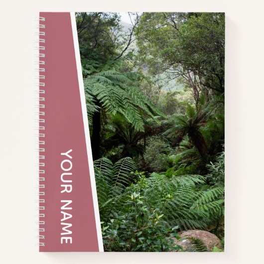 Rainforest Ferns Trees Palms, Australien, Rose Gol Notizblock (Vorderseite)