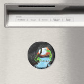Rainforest Höhle Cartoon Landschaft Magnet (In Situ (Geschirrspüler))
