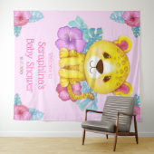 Rainforest Jungle Leopard Babydusche Hintergrund Wandteppich (Beispiel (Horizontal))