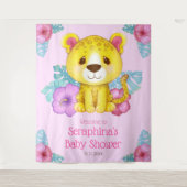 Rainforest Jungle Leopard Babydusche Hintergrund Wandteppich (Vorderseite)