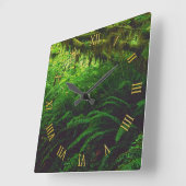 Rainforest Jungle Nature-Lover's Wall Quadratische Wanduhr (Winkel)