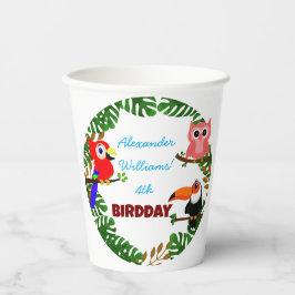 Rainforest Niedlich Owl Papagei Toucan Birthday Pappbecher