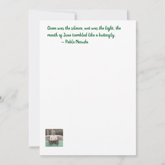 Rainforest Poesie Card Einladung (Rückseite)